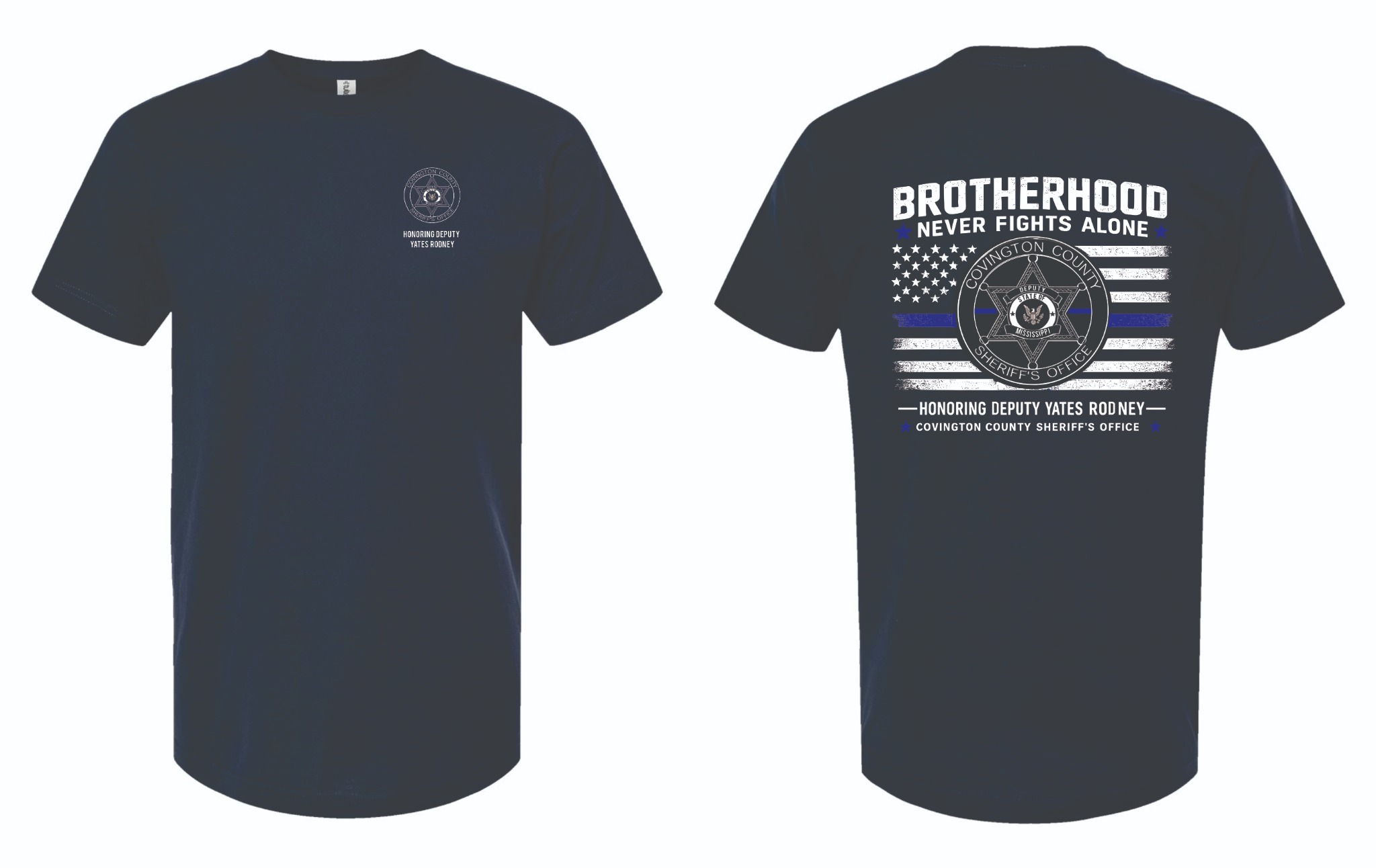 First Deputy Yates Rodney fundraiser shirts ready for pickup