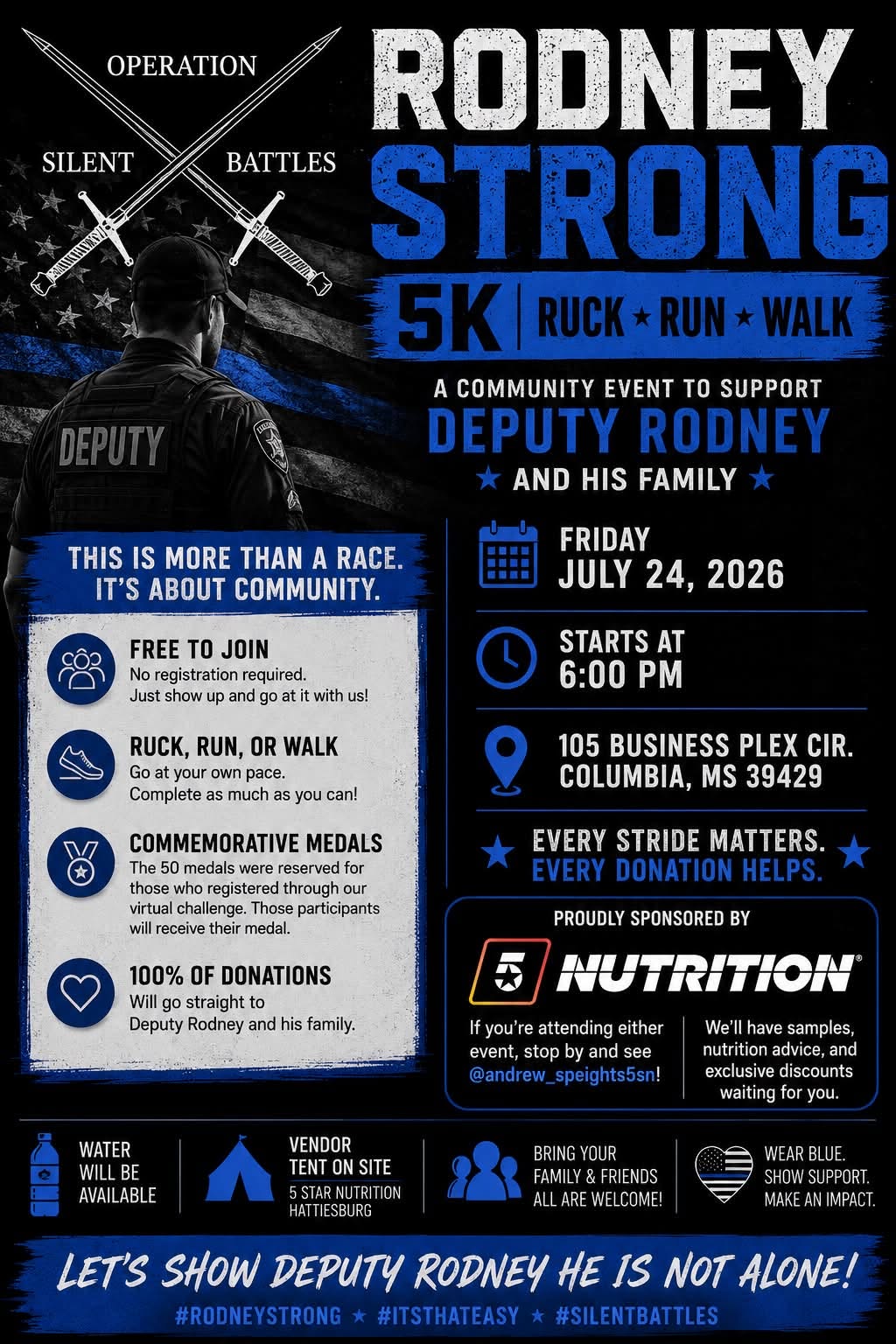 Operation Silent Battles - Rodney Strong 5K Ruck, Run, and Walk